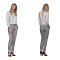 Fashion Women Business Office Characters Temperament Beauty Standing Posture Women Women Secretary 3d model