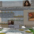 Greenland Mall Commercial Complex With Glass Facade Entrance Stairs And Greenery
