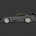 Gray Toyota TRD Modified Race Car With Rear Wing And Number 34