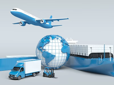 modern truck logistics transportation 3d model modern truck logistics transportation 3d model