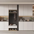 Modern Elegant White Open Style Shoe Cabinet With Clothes Hanging Area And LED Lighting