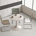 Leisure Table and Chair Combination Negotiation Table and Chair Combination Leisure Chair Dining Table and Chair 3d model