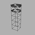 Multi Layer Metal Frame Structure With Cross Support Bars For Industrial Use