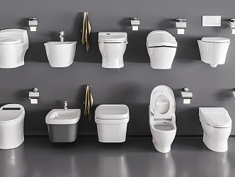 Modern toilet 3d model