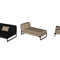 Modern sofa chaise longue combination 3d model