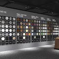 Background Wall Design With Travertine Wood Cement Metal Inspired Color Samples