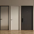Modern Hinged Doors with Textured Sleek and Solid Color Designs for Interior Use 3d model