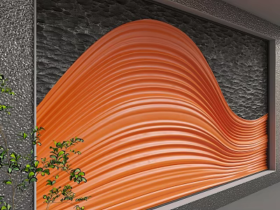 Modern background wall 3d model