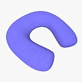 Comfortable U Shaped Purple Pillow with Soft Fabric and Ergonomic Design