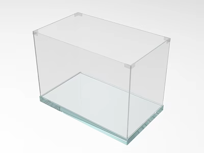 Clear Glass Rectangular Aquarium Tank With Transparent Surface And Smooth Edges 3d model