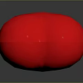 Simple Red Heart Shaped Balloon With Golden Stick On Gray Background