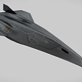 Stealth Military Aircraft With Aerodynamic Gray Body And Twin Tail Fins 3d model