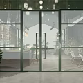 Modern Open Kitchen Showroom With Elegant Interior Design And Island Counter