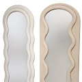 Modern Decorative Mirror With Cream Wavy Frame For Interior Wall Decoration 3d model