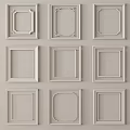 Decorative Wall Panel Components With Various Frame Styles For Interior Decoration 3d model