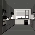 Modern Kitchen Interior Design With Open Layout White Cabinets Island Counter And Appliances