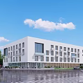 Modern style comprehensive building office building commercial building school teaching building administrative building 3d model