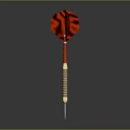 Red Dart Sports Equipment With Red Flights Spiral Shaft And Metal Tip