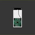 Micro Meter Electronic Device With White Casing Green Circuit Board Black Components And Red Wire 3d model