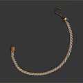 Pink Rope Fashion Accessory With Metal Hook And Golden Decorative Ball
