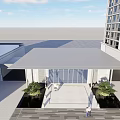 Modern Community Entrance and Exit Modern Community Gate New Chinese Style Entrance and Exit 3d model