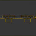 Industrial Conveyor Belt System With Yellow Support Legs And Moving Belt