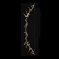 Ancient Bone Decorative Artifact With Vertical Curved Segments And Intricate Details