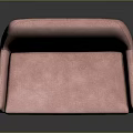 Pink Modern Sofa With Soft Velvet Upholstery And Rose Gold Metal Legs