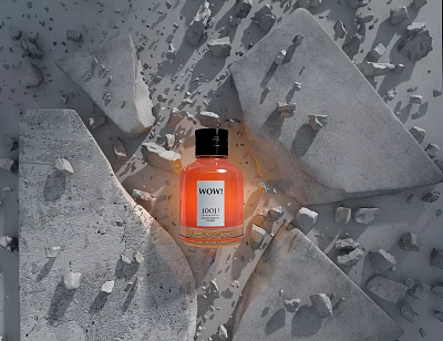 VIVID Edition Perfume Bottle with Concrete Background and Broken Stones 3d model VIVID Edition Perfume Bottle with Concrete Background and Broken Stones 3d model