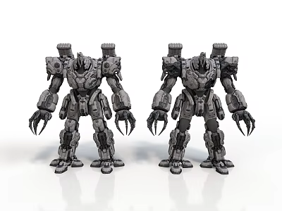 Hardcore style heavy mecha mecha heavy mecha industrial mecha sci-fi mecha modular equipment mechanical details symmetrical display metal armor 3d model