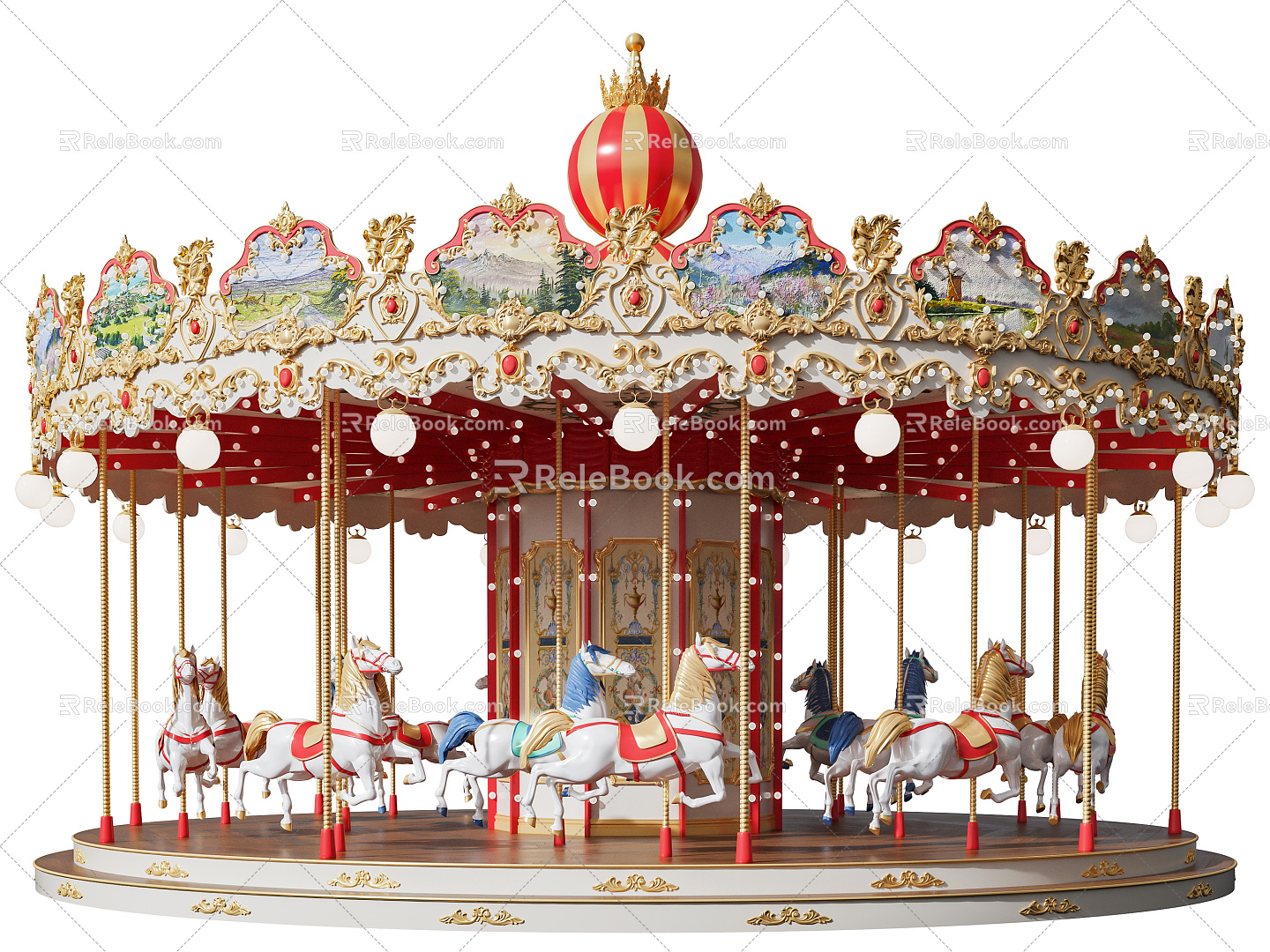 European-style carousel model