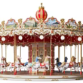 European-style carousel 3d model