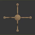 Elegant Vintage Brass Chandelier With Hanging Chain Multiple Arms And Candle Shaped Lights