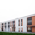 Modern Industrial Factory Building Multi-storey Factory Building Modern Factory Building Square Factory Building Multi-storey Office 3d model
