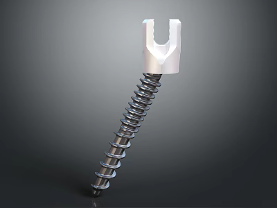 High Quality Metal Screw With Threaded Design And Slotted Head For Hardware Tools 3d model