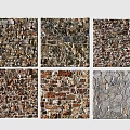 Various Natural Stone and Wood Wall Texture Patterns for Interior Design
