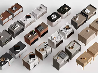 Bedside Cabinet Decorative Cabinet 3d model