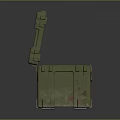 Green Military Weapon Case With Open Lid Number 81 Black Grid Lining And Yellow Label