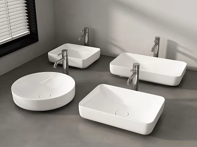 Modern Wash-washing Table Basin Wash-washing Table Basin Round Table Basin Wash-washing Table 3d model