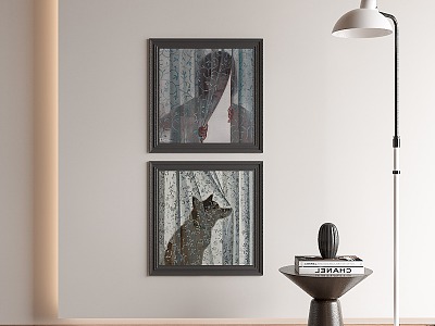 modern decorative painting 3d model