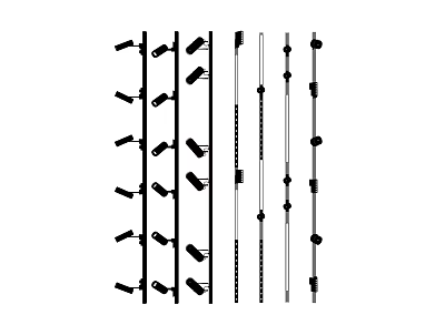 Modern Lamps Combination Track Lights Spotlights Living Room Linear Lights Clothing Store Shoes 3d model