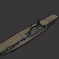 Aircraft Carrier Water Transportation Featuring Gray Hull Brown Bottom Superstructure And Radar Antennas On Deck