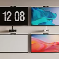 Modern Projection Curtain Projector Projection Curtain 3d model