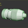 Silver Metal Household Tool With Textured Grip And Cylindrical Design