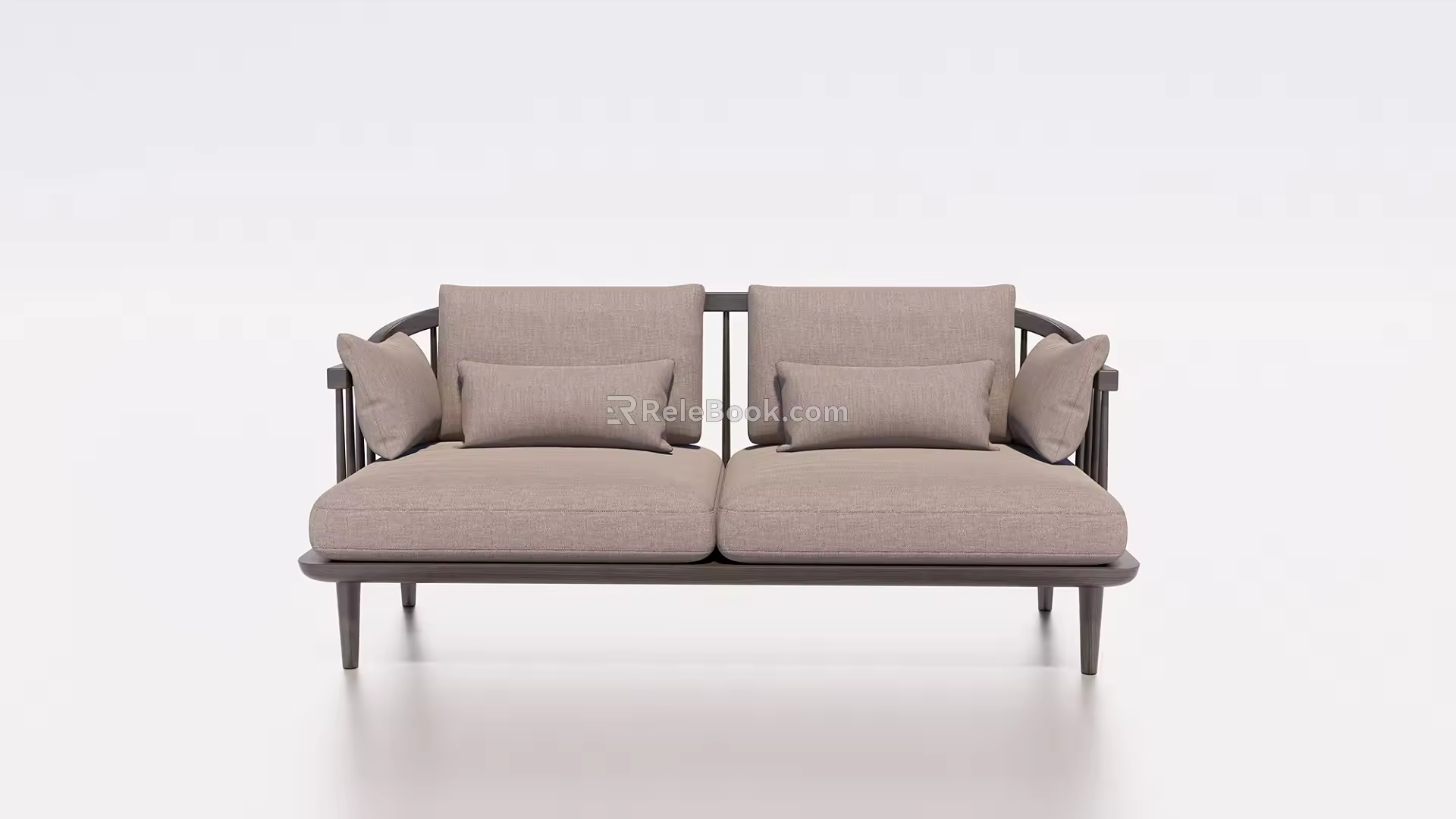 modern double sofa fabric double sofa 3d model