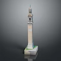 Tall Clock Tower Building With Square Base And Spire Top Structure