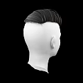 Game Movie Character 3D Head Model With Black Blonde Gradient Short Hair