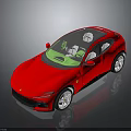 Red Sports Car With Sleek Exterior Design Stylish Wheels And Modern Interior Features