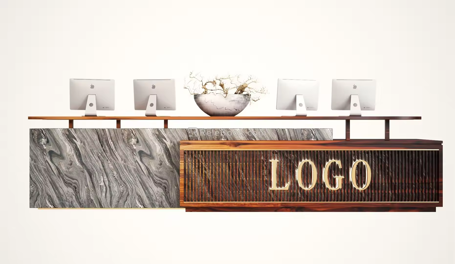 Modern reception desk reception desk reception desk 3d model
