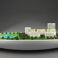 Professional Commercial Building Model Display Equipment With Green Lawn And Pool